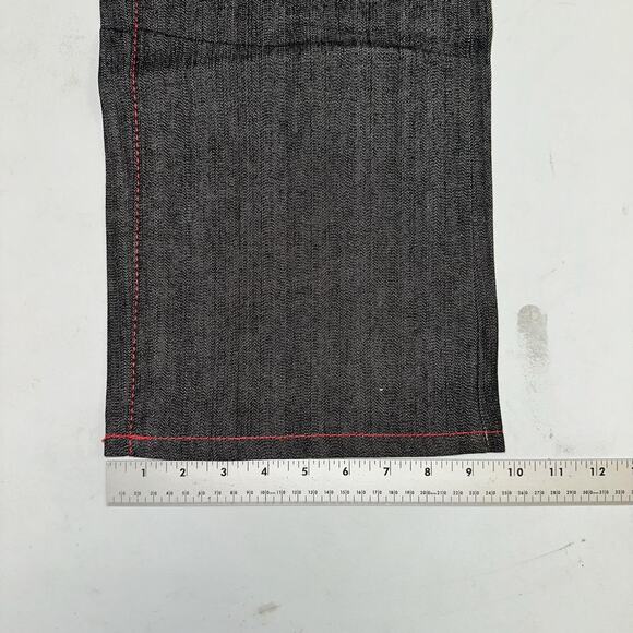 Vintage baggy y2k noiz black raw denim embroidered back pocket design denim - Picture 6 of 6